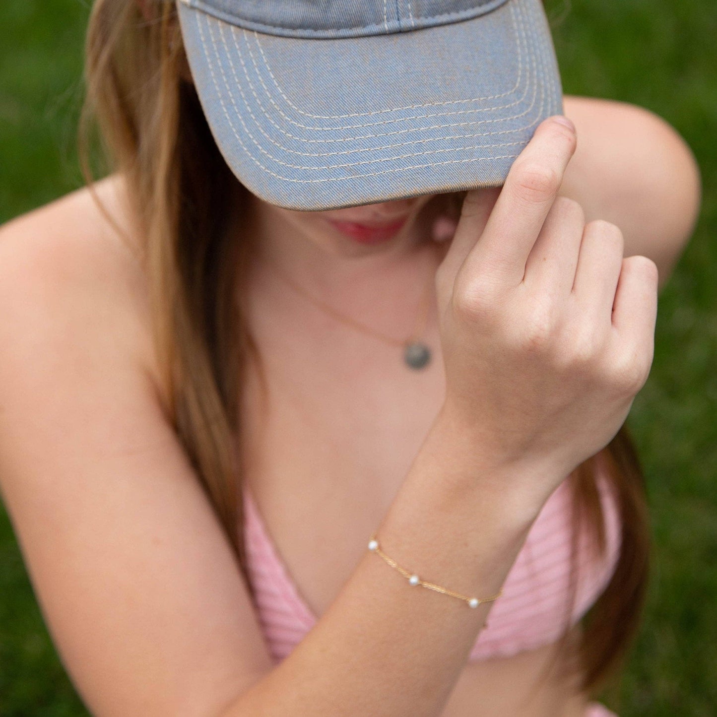 Surfer Five Dainty Pearl Bracelet