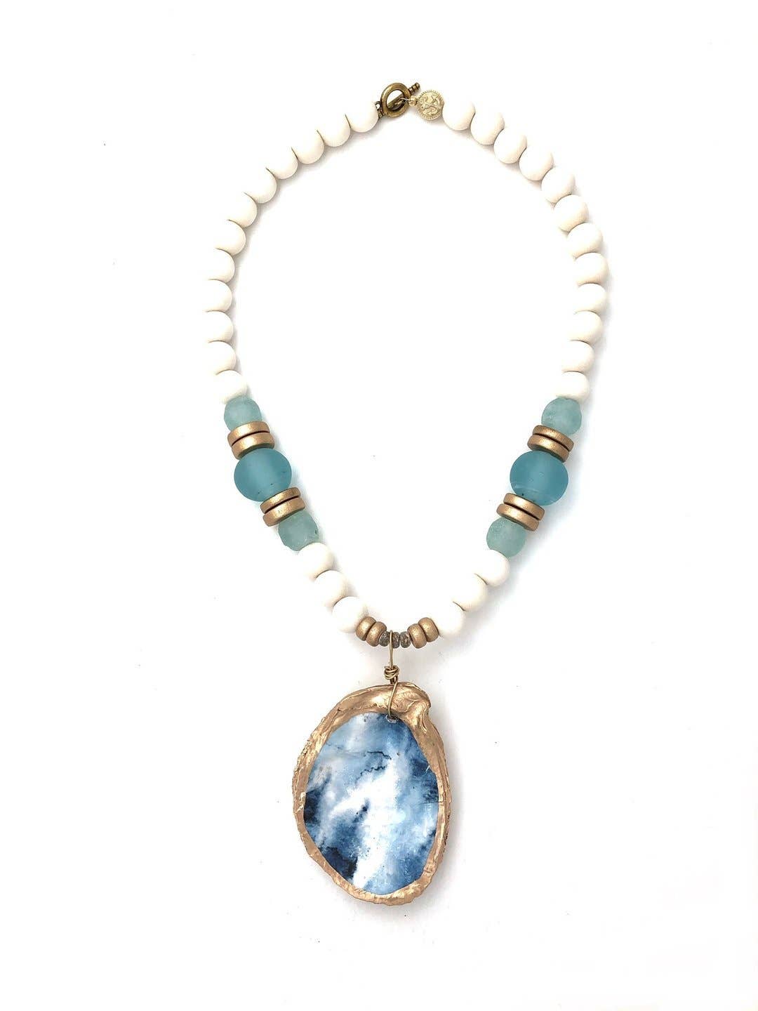 Watercolor Ombré Oyster Shell Trinket Dish