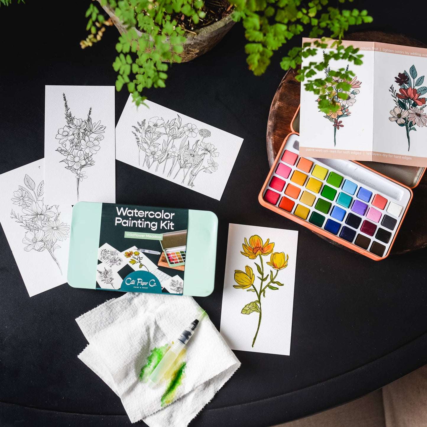 Midwinter Forest watercolor painting kit