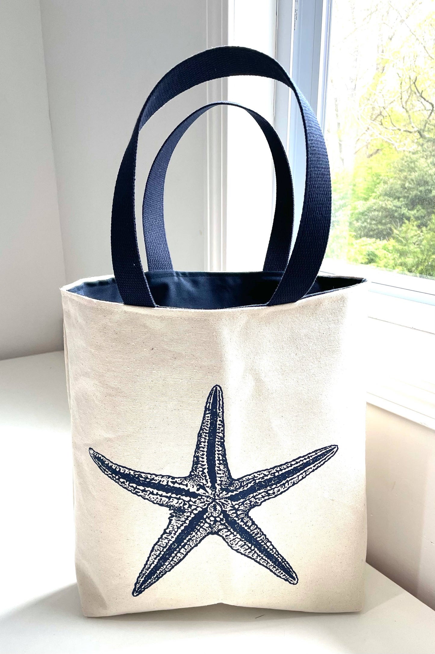Nautical tote bags: Large / Sanddollar
