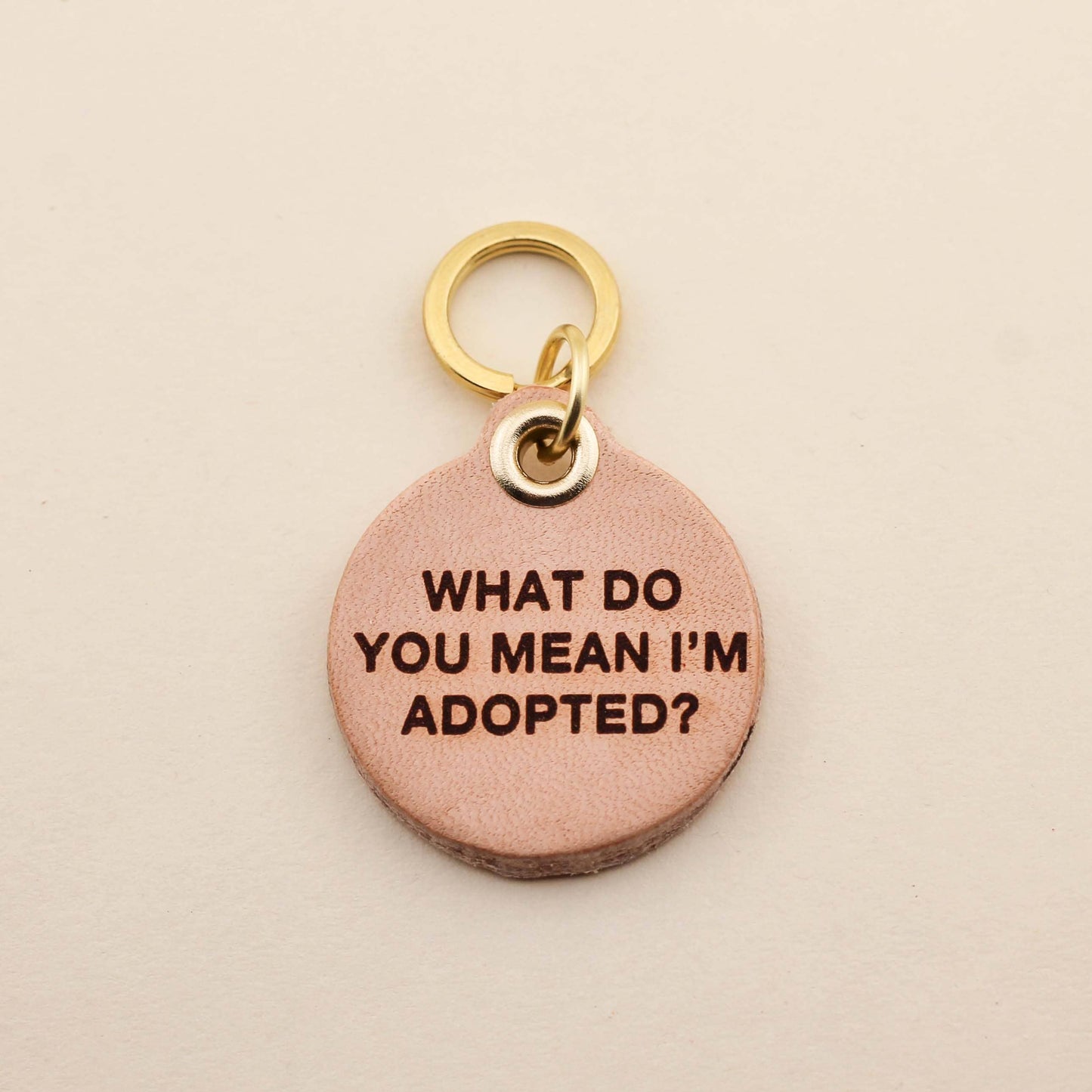Adopted Pet Tag: Blue Denim Acrylic
