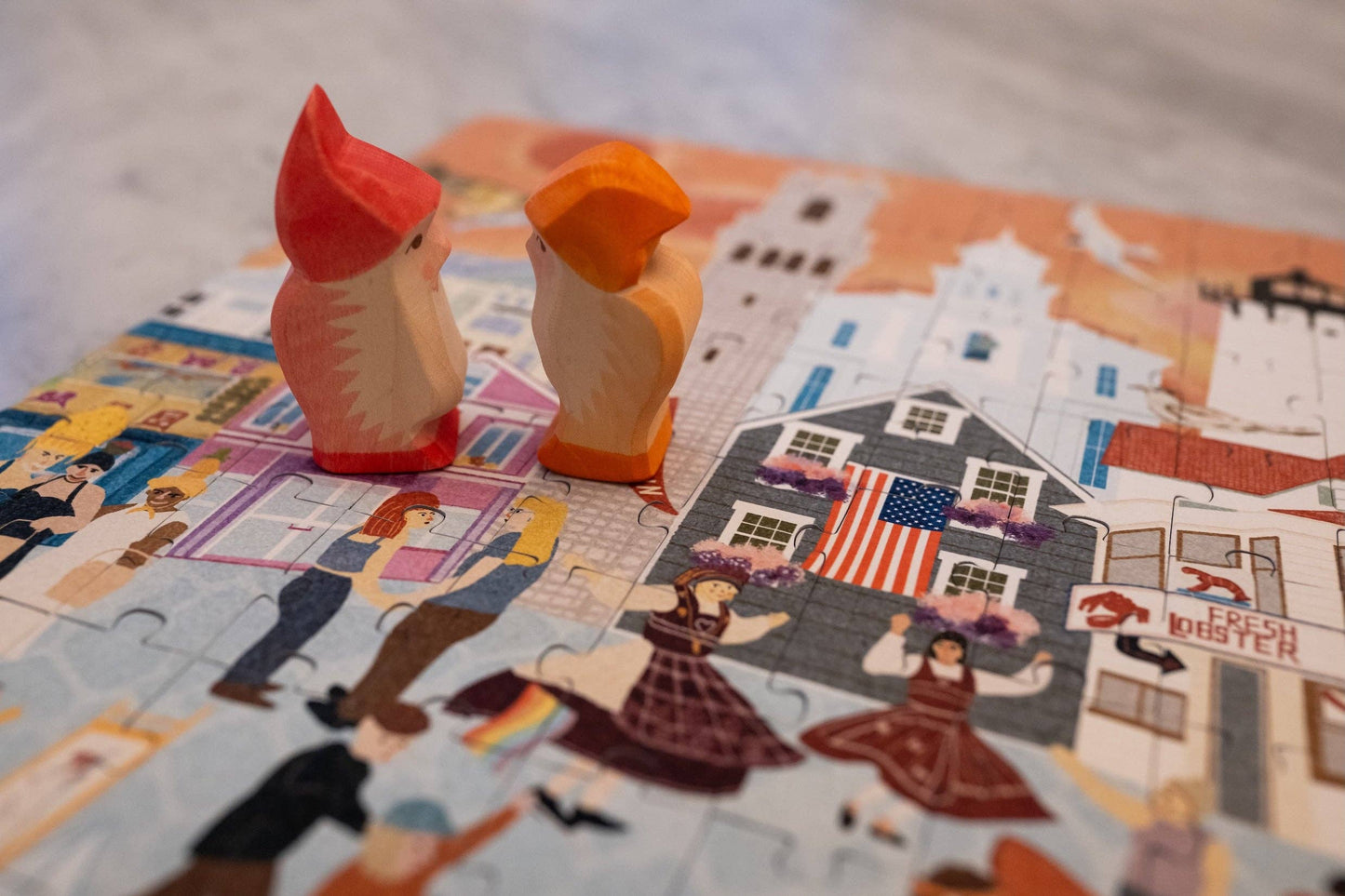 Provincetown Massachusetts Summer & Winter Double-Sided Keepsake Puzzle