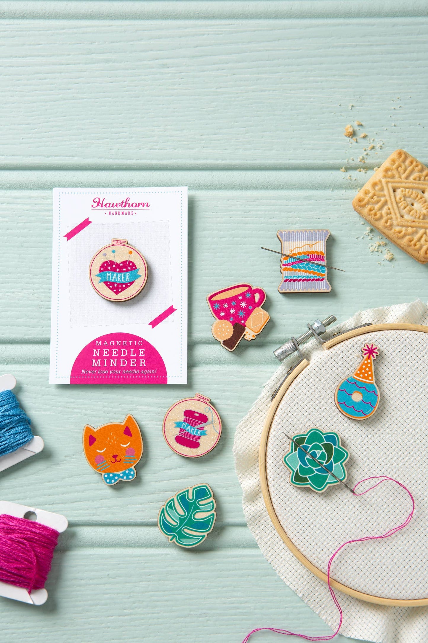 Succulent Magnetic Needle Minder | Gift for Crafters