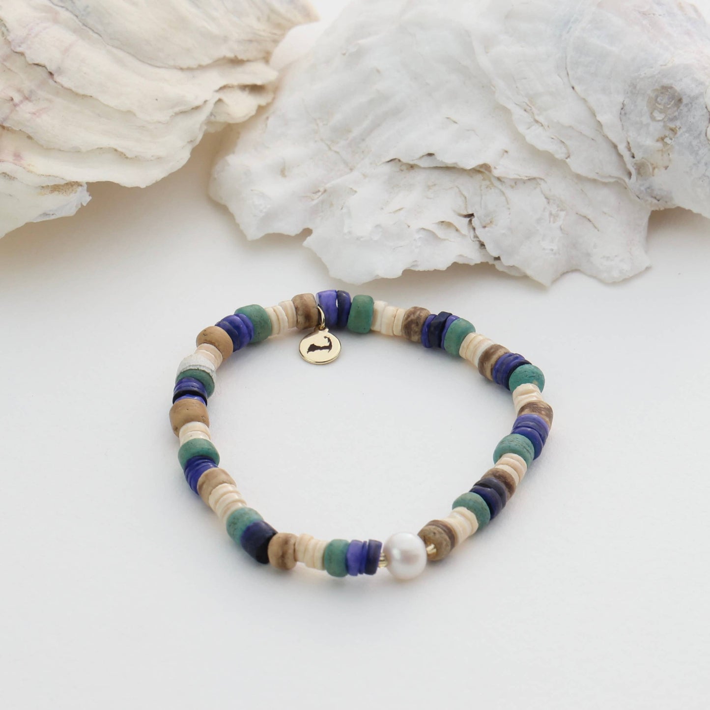 Puka Shell Big Surf Bracelet Sea Grass