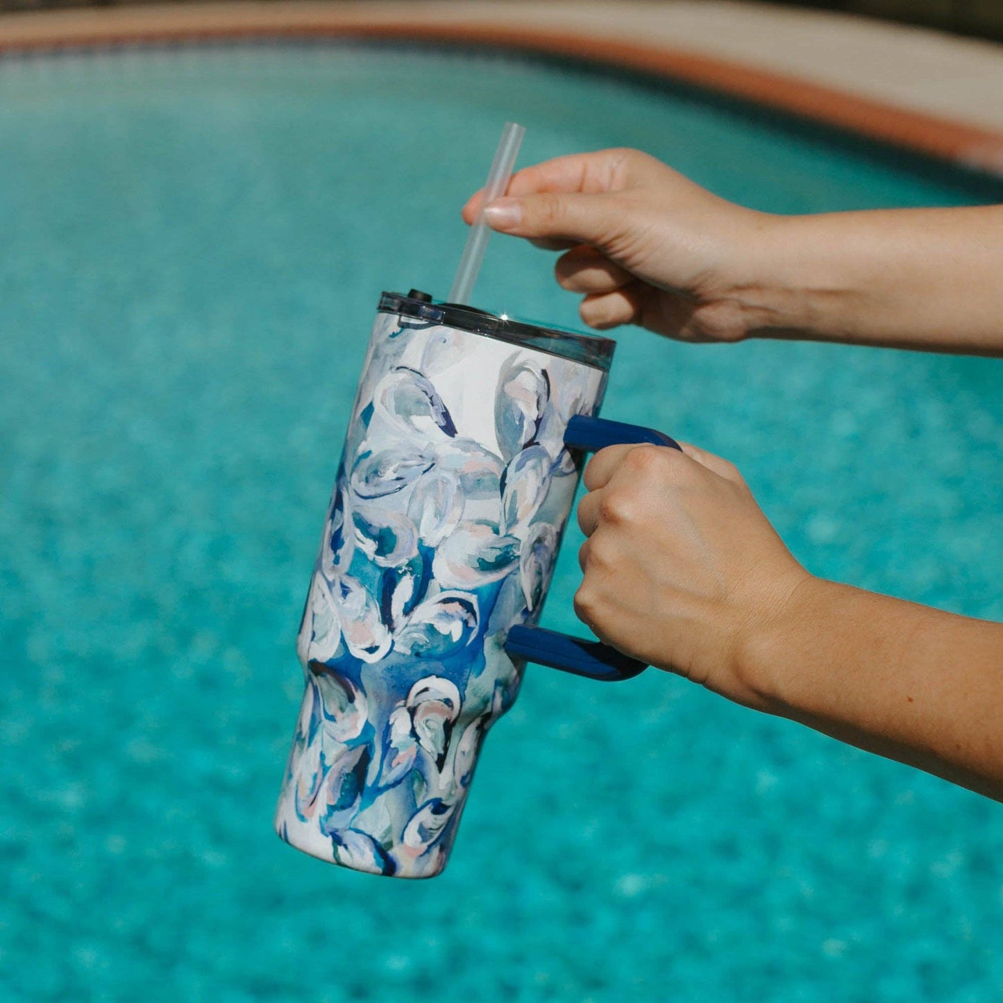 40oz Tumbler - Azul Oysters: Default Title