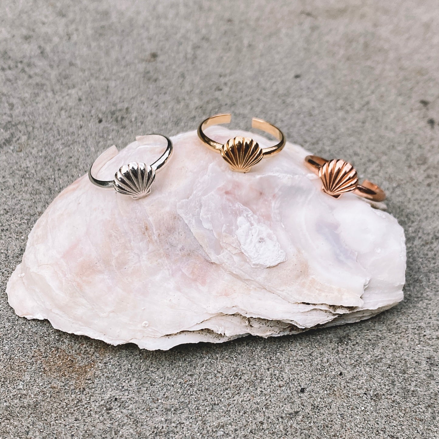 Seashell Adjustable Ring