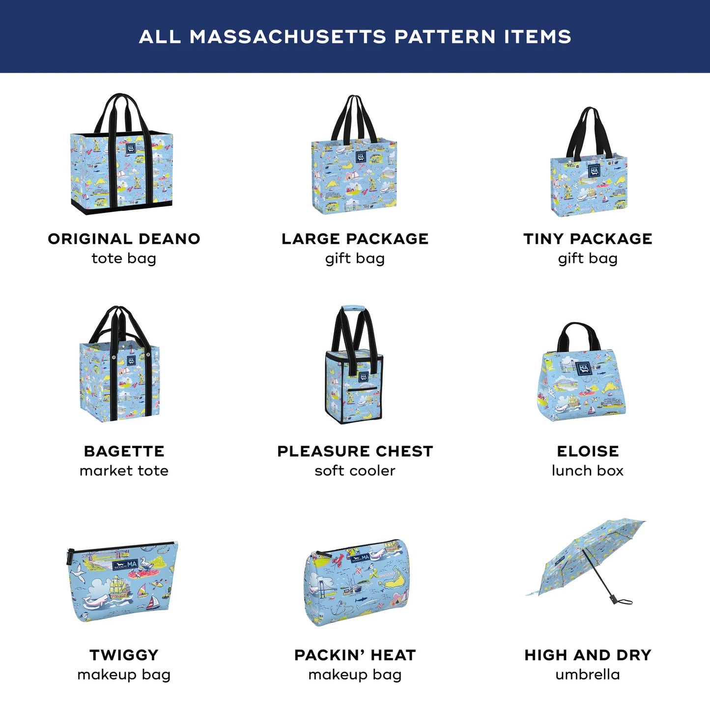 Packin' Heat Makeup Bag - Massachusetts