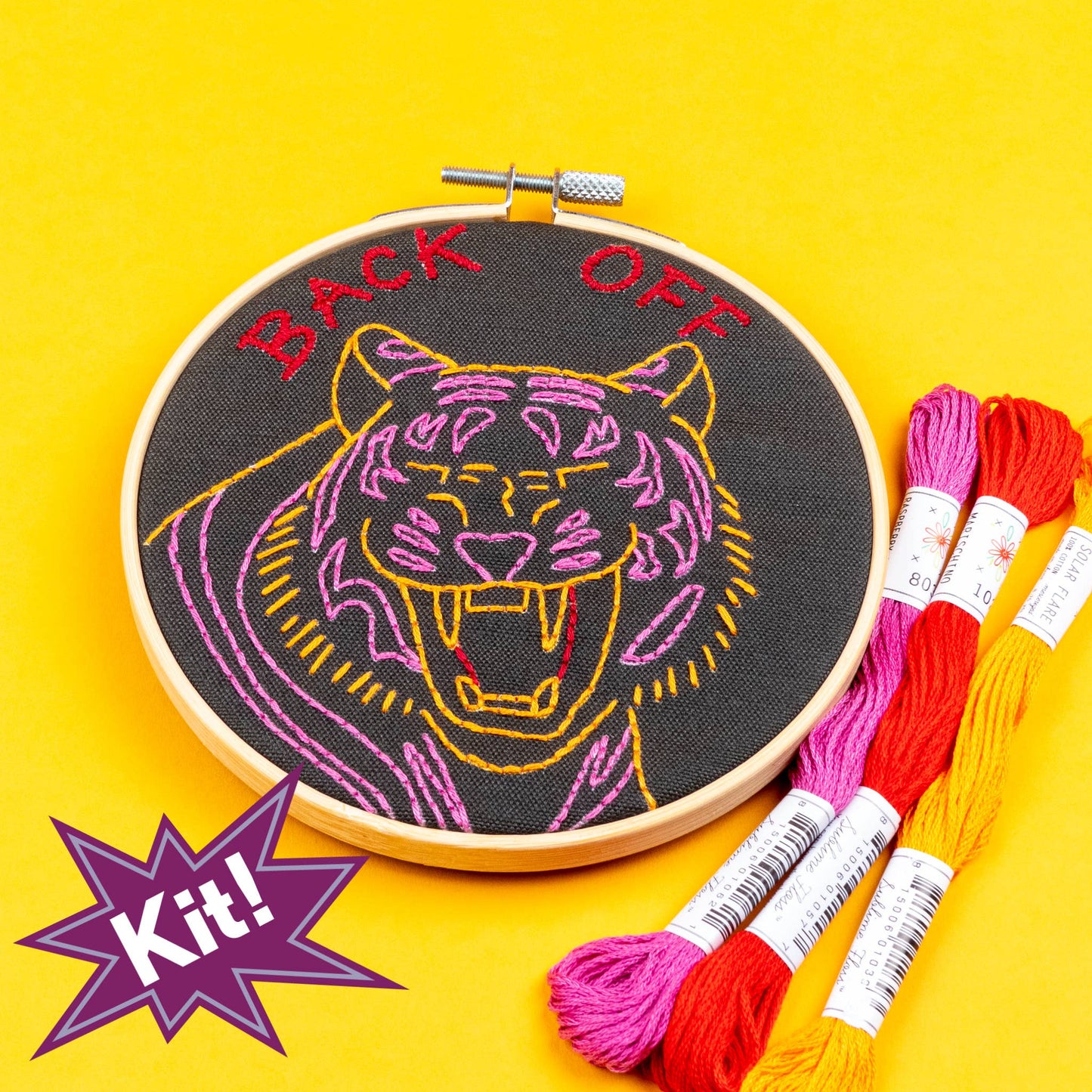 5" Embroidery Kit Back Off