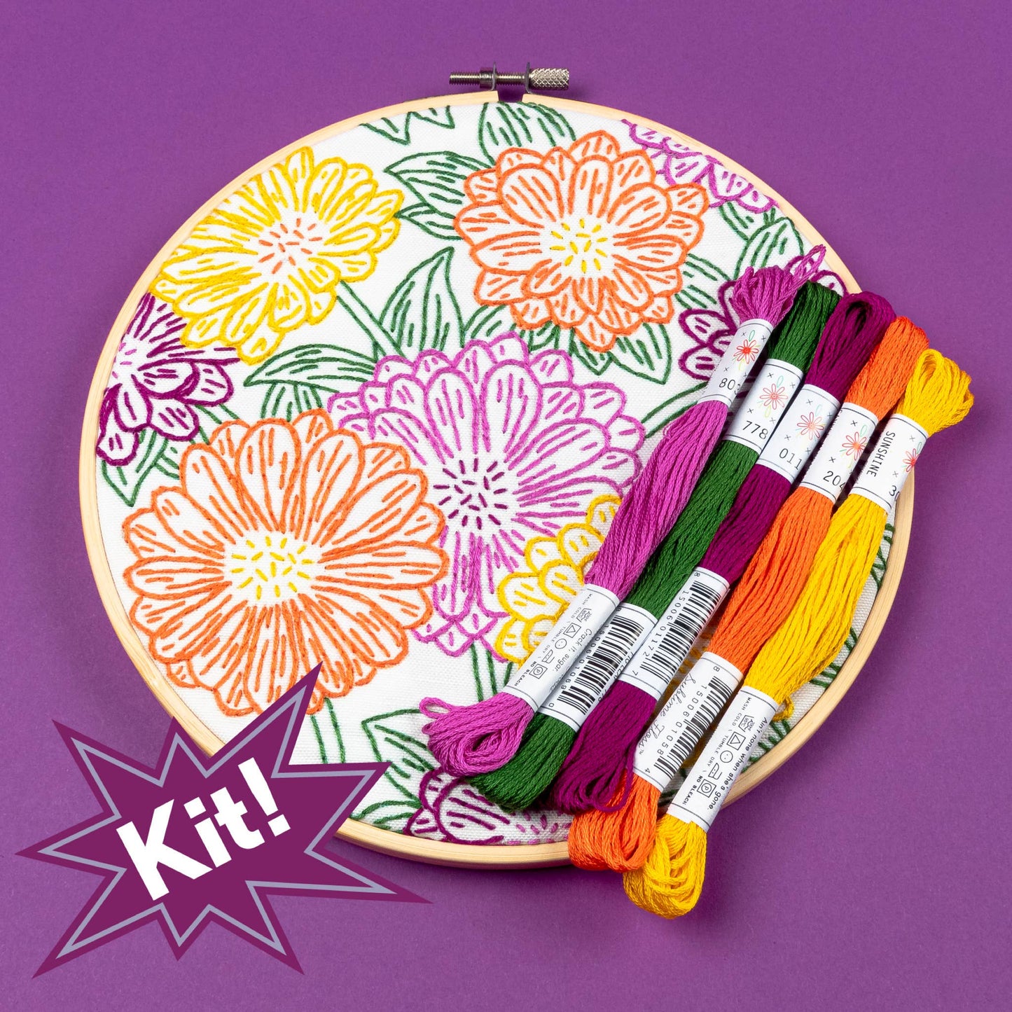 8" Embroidery Kit Blossom Hunter