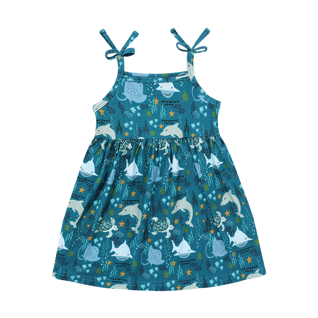 Ocean Friends Bamboo Sundress Summer Kids Clothing: 6-12M
