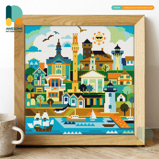 DS2412-120x120 Provincetown, Diamond Painting Kit