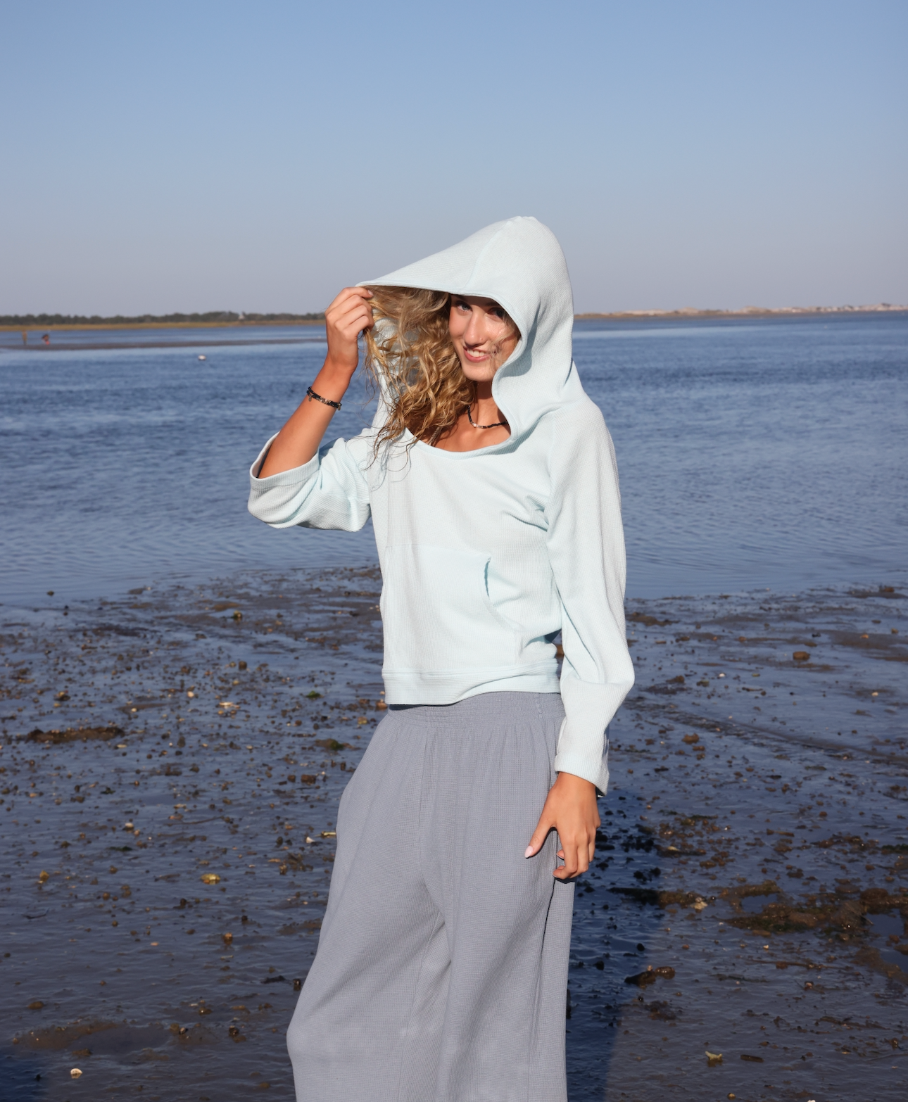Waffle Pants – Powder Blue Coastal Essential