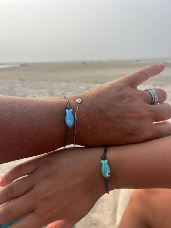 Sardine Fish Bracelet: Sky Blue / 7"