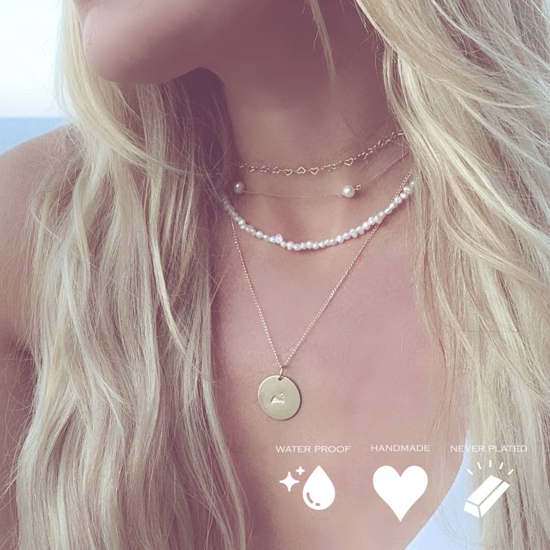 Surfer 5 Freshwater Pearl Choker Necklace