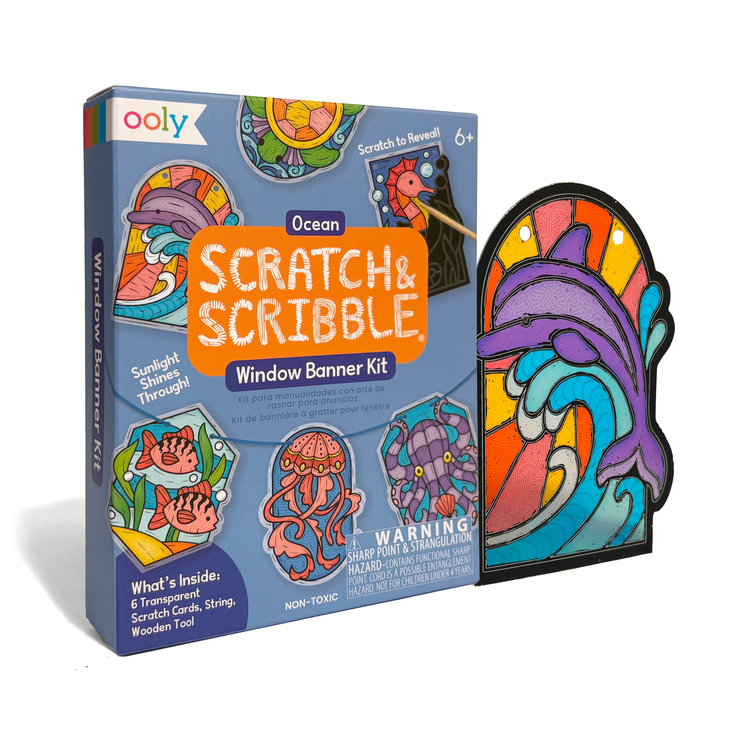 Mini Scratch & Scribble Window Banner Kit - Ocean