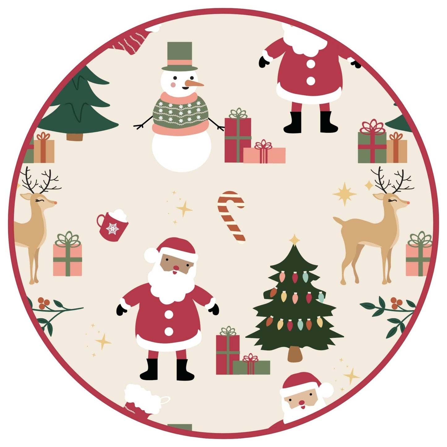 Cozy Christmas Bamboo Convertible Baby Pajama: Red/Multi / 3-6M