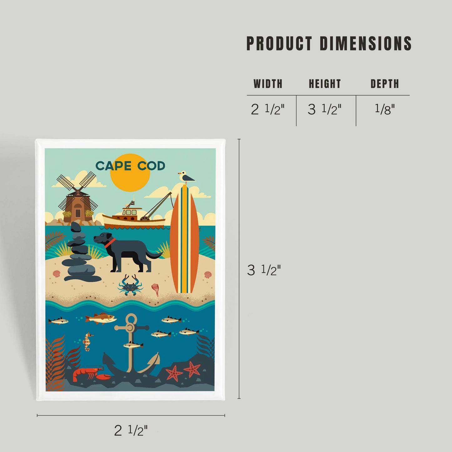 MAGNET Cape Cod, Beach Geometric: Magnet