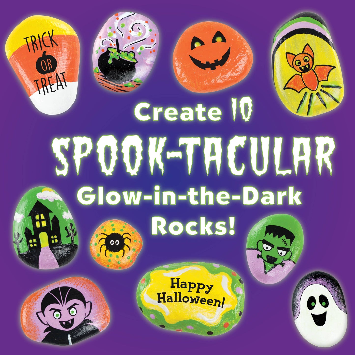 Halloween Hide & Seek Rock Painting Craft Kit for Kids