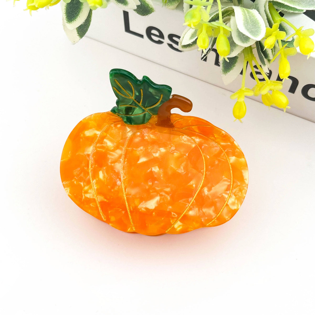 Orange Pumpkin Hair Claw Clip, Vegetable Hair Accessories