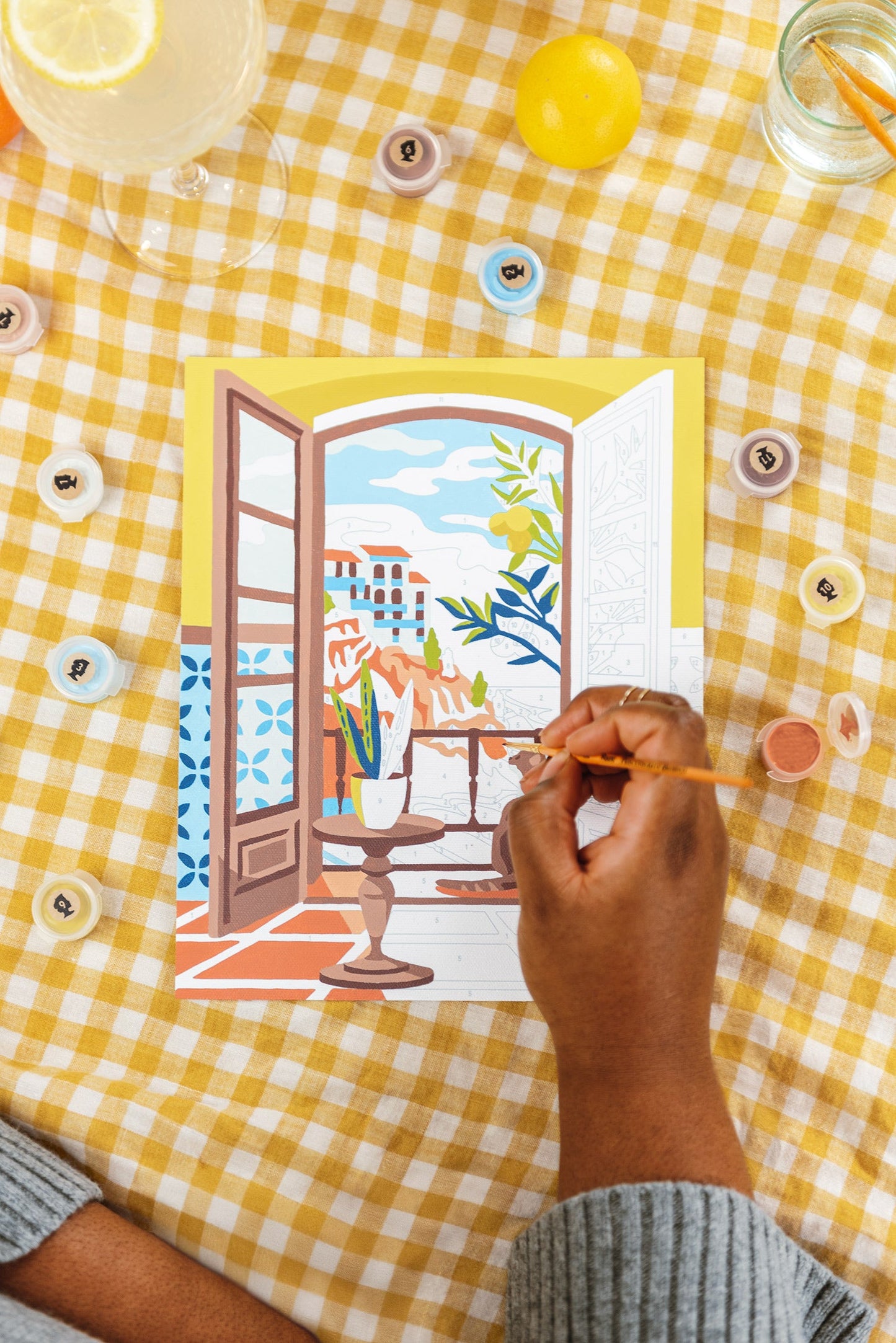 Coastal Catnap | 8x10 paint-by-number kit