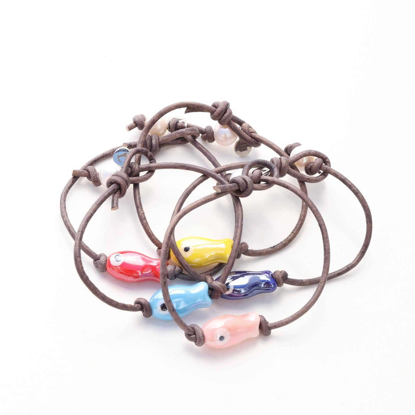 Sardine Fish Bracelet: Sky Blue / 7"