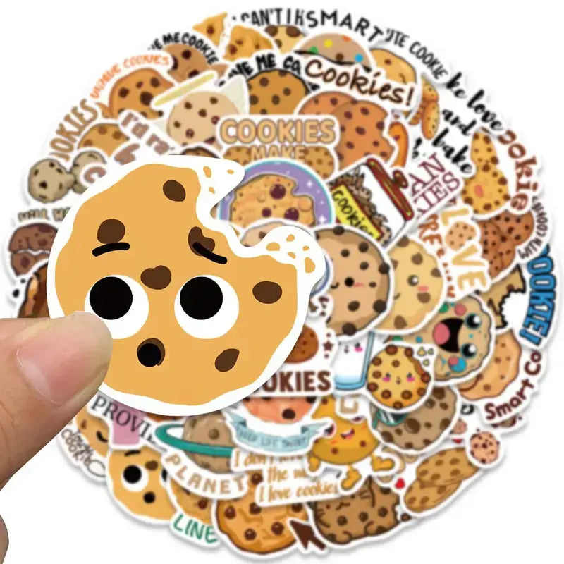Whimsical Cookie Stickers- Decals, DIY Personalization: 10 Pc