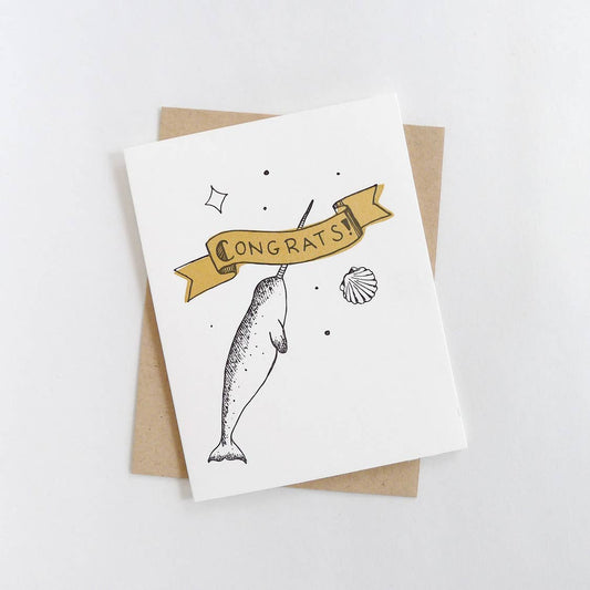 Congrats Narwhal Card