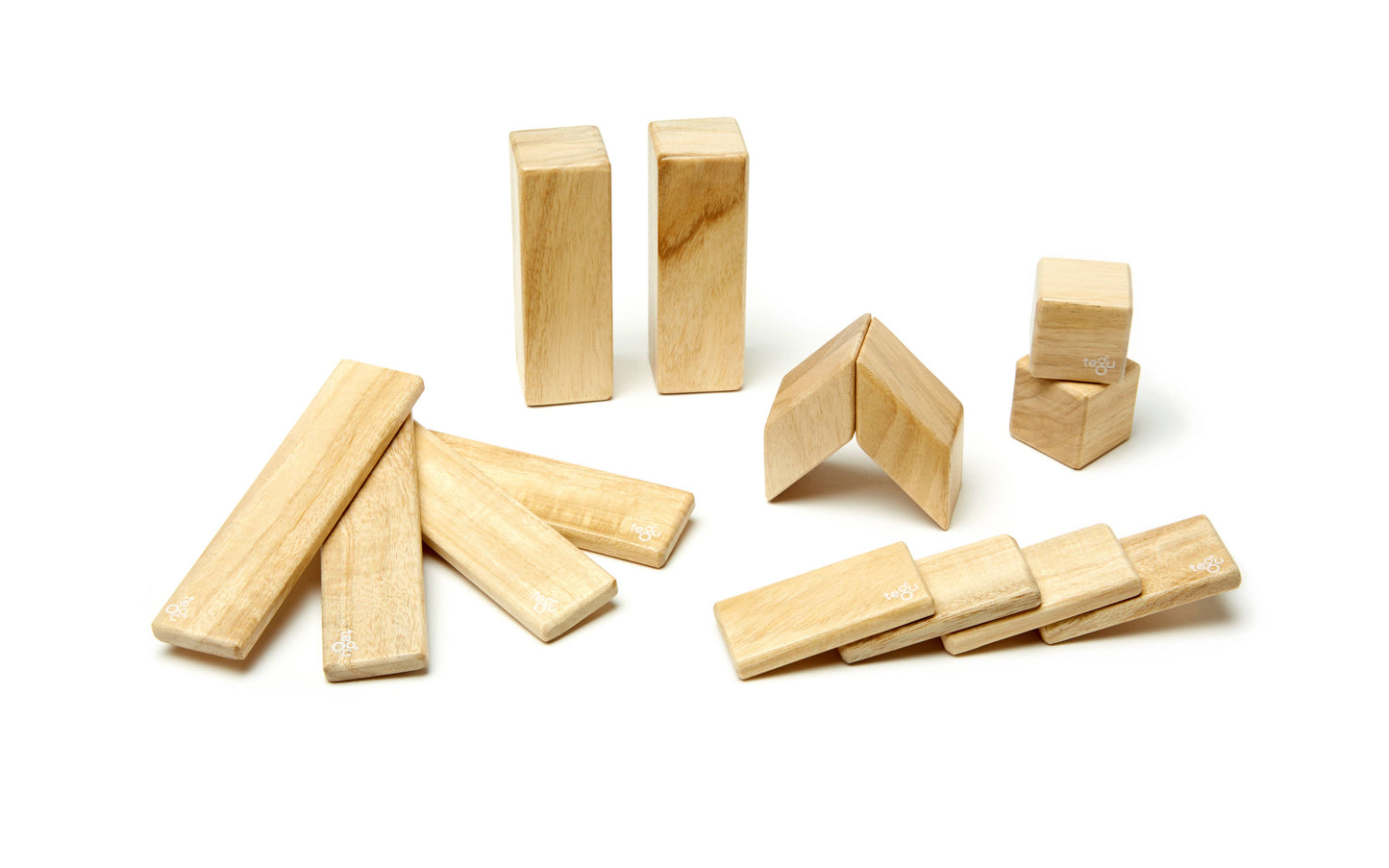 14 Piece Magnetic Wooden Block Set: Tints