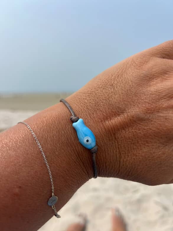 Sardine Fish Bracelet: Sky Blue / 7"