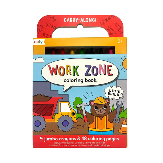 Carry Along Crayon & Coloring Book Kit-On: Work Zone