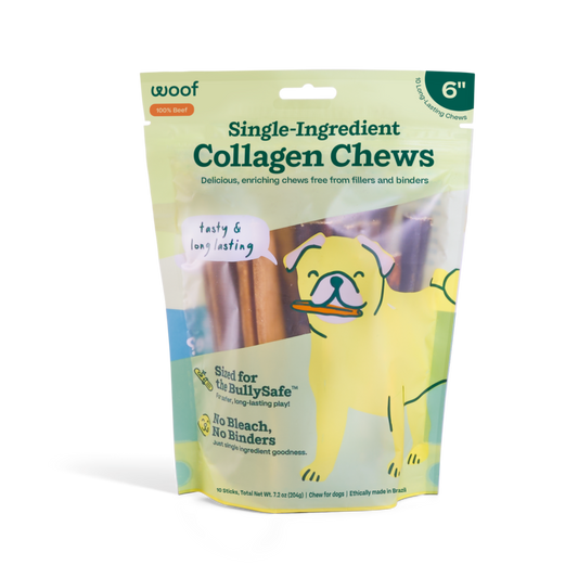 BullySafe Chews - Pure Collagen: Beef / 6-inch 10 pack