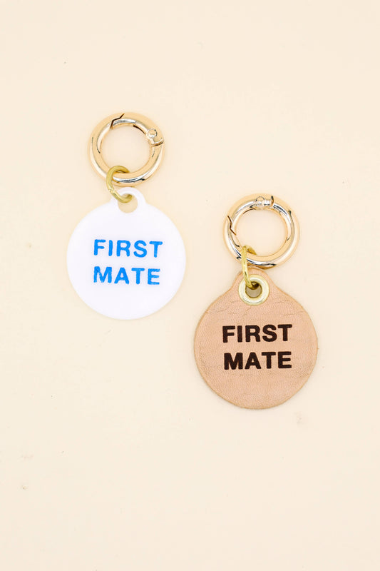 First Mate Pet Tag: Bright Blue Acrylic
