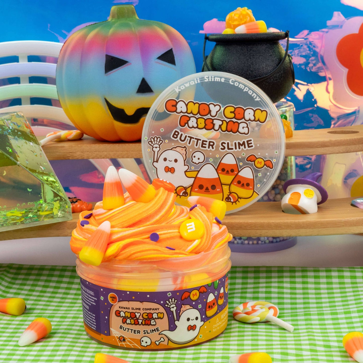 Candy Corn Frosting Butter Slime