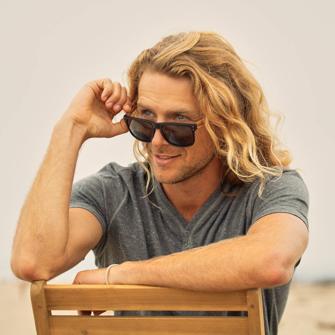 Axel - Matte Onyx / Zebra Wood / Smoke Polarized
