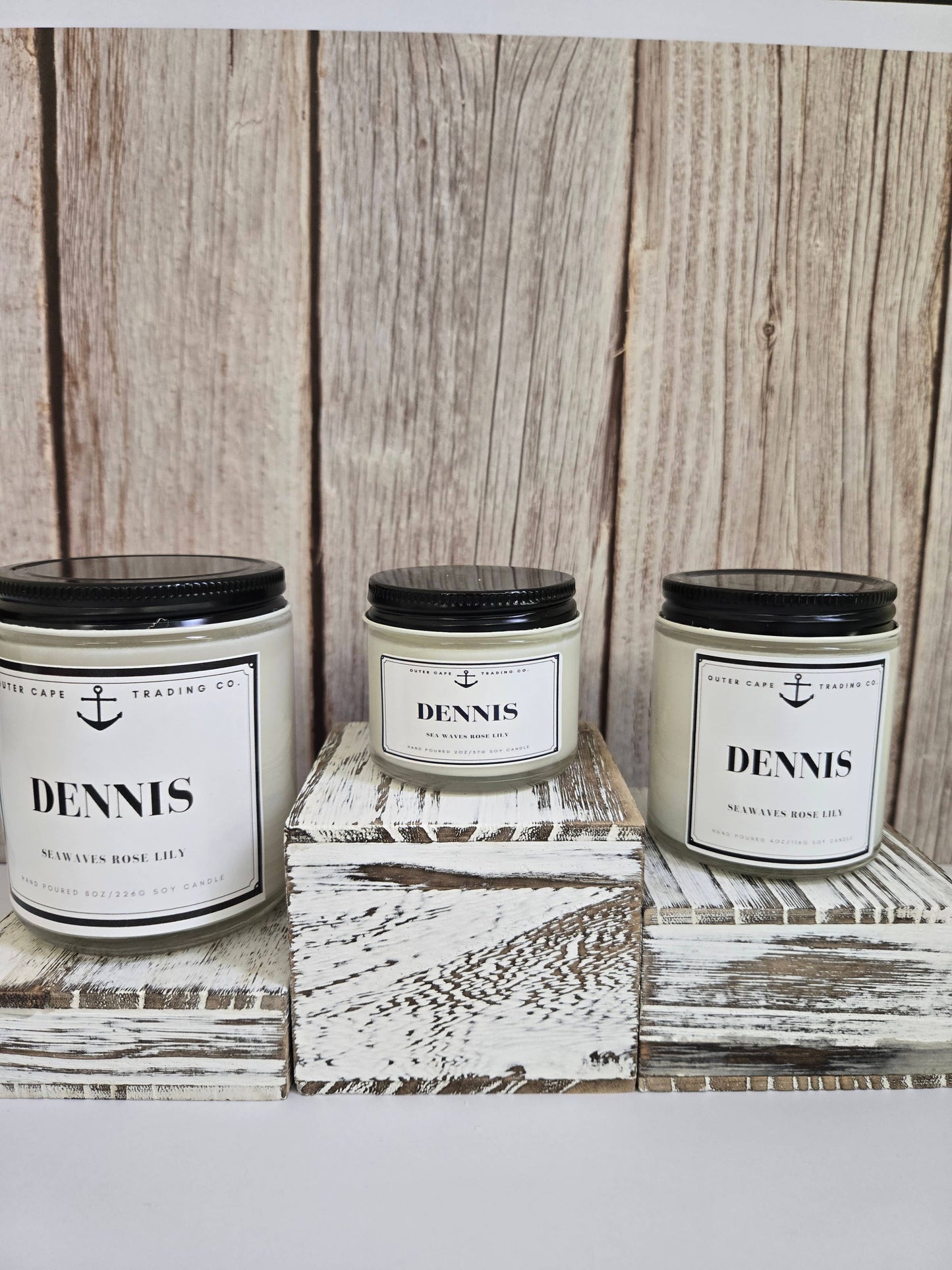 Dennis Cape Cod Soy Wax Crackling Wooden Wick Candle bulk wholesale