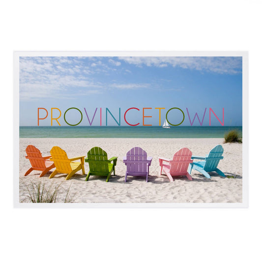 PREMIUM POSTCARDS Provincetown, Massachusetts Beach Chairs