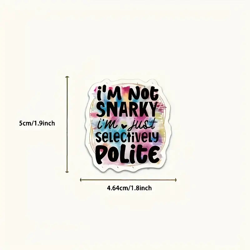 Snarky Satirical Doodle Stickers | Laptops, Water Bottles: 10 Stickers