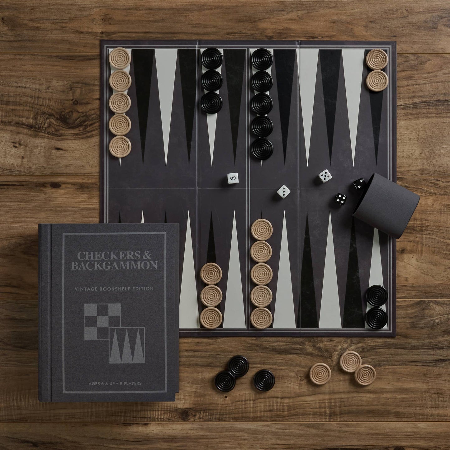 Checker/Backgammon Vintage Bookshelf Edition