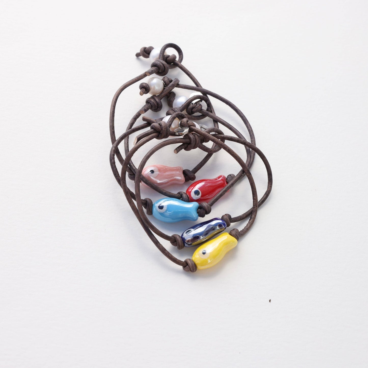 Sardine Fish Bracelet: Red / 6.5"