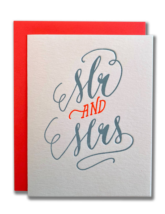 Mr. & Mrs. Script Wedding Card