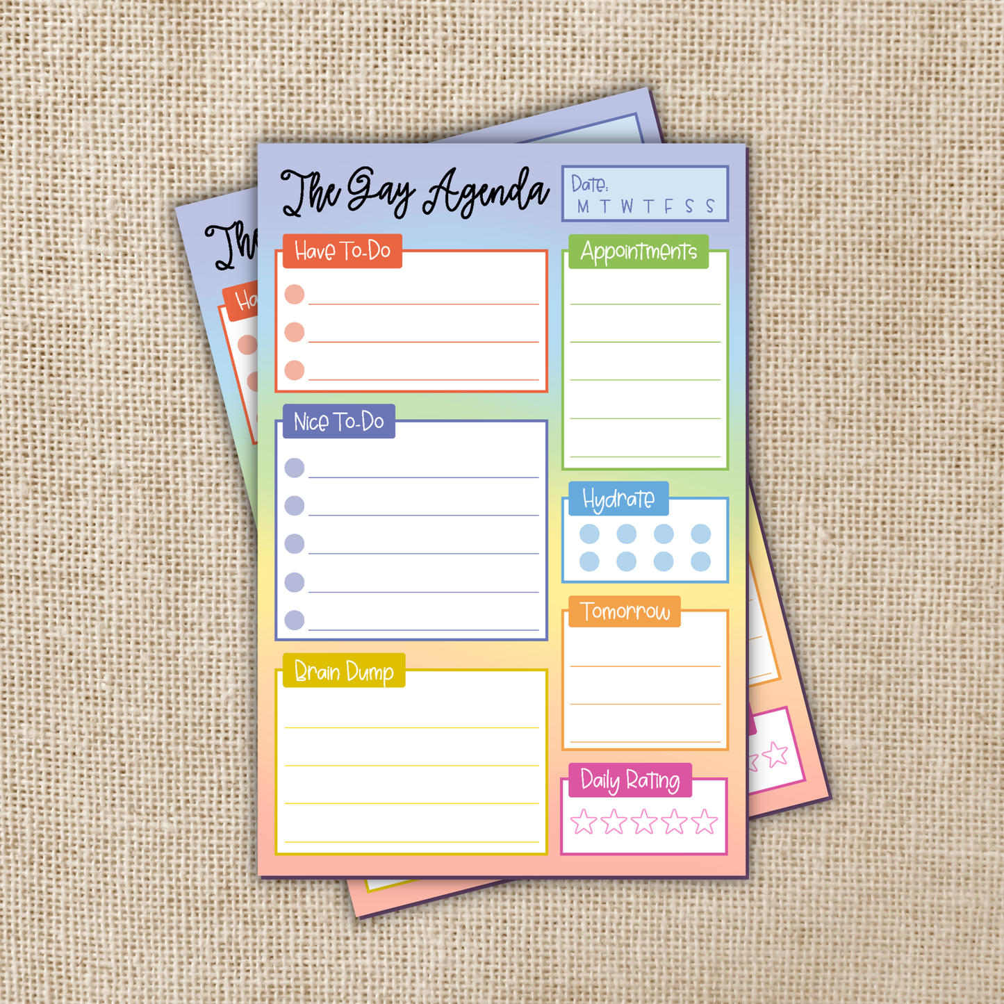 Gay Agenda Daily Planner Notepad - 4x6"