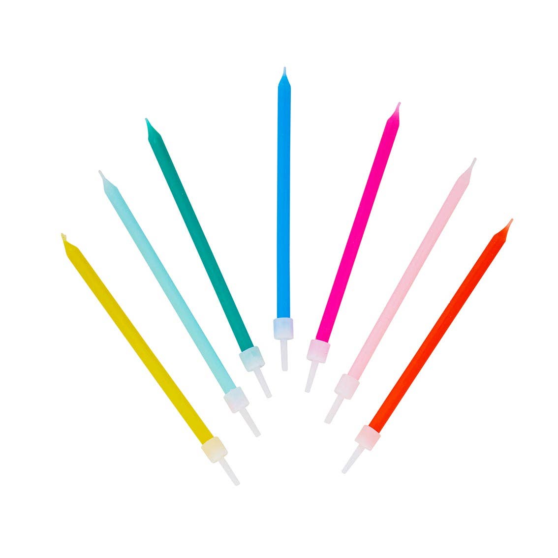 Tall Rainbow Birthday Candles - 16 Pack,