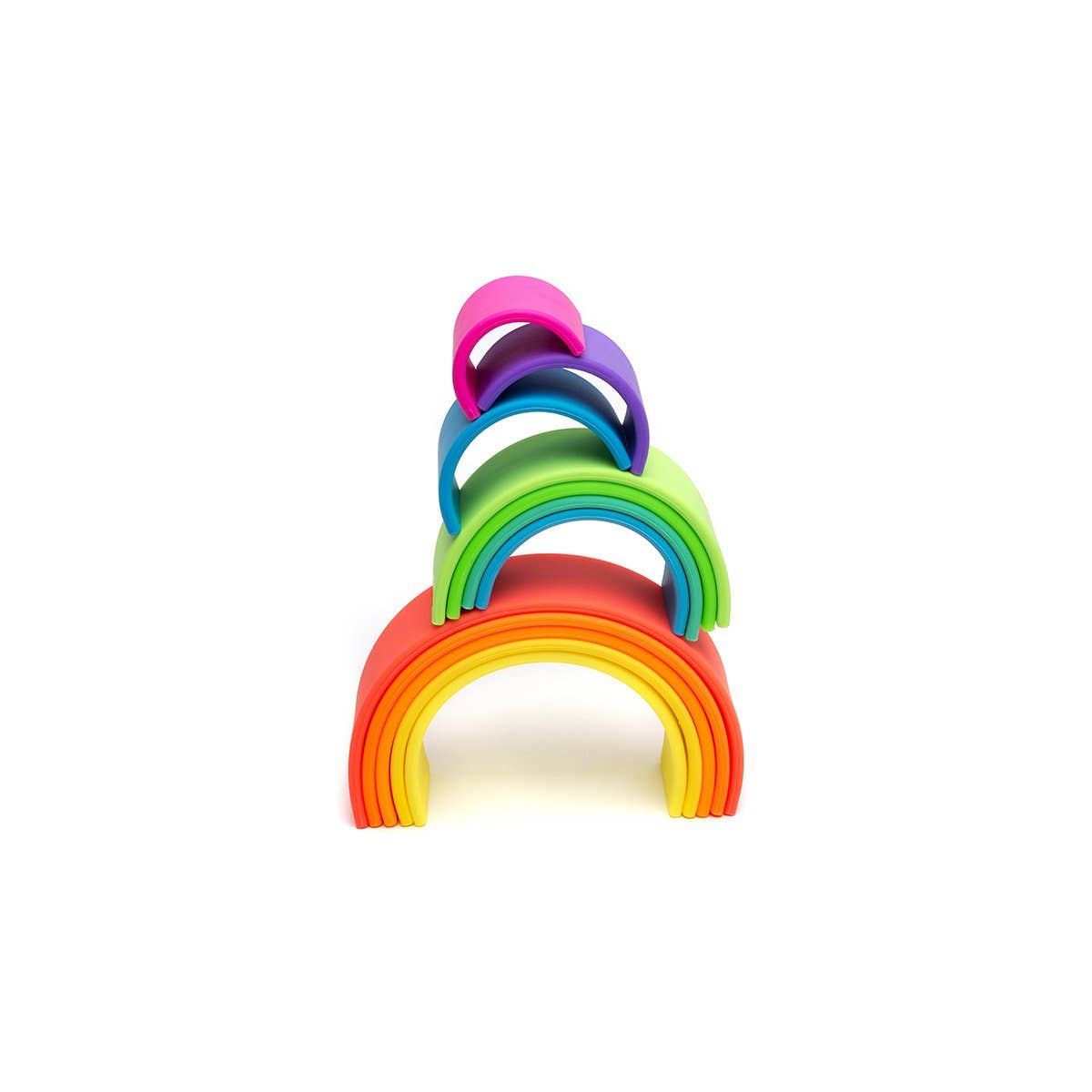 Large Neon Rainbow Silicone Classic Toy for Kids