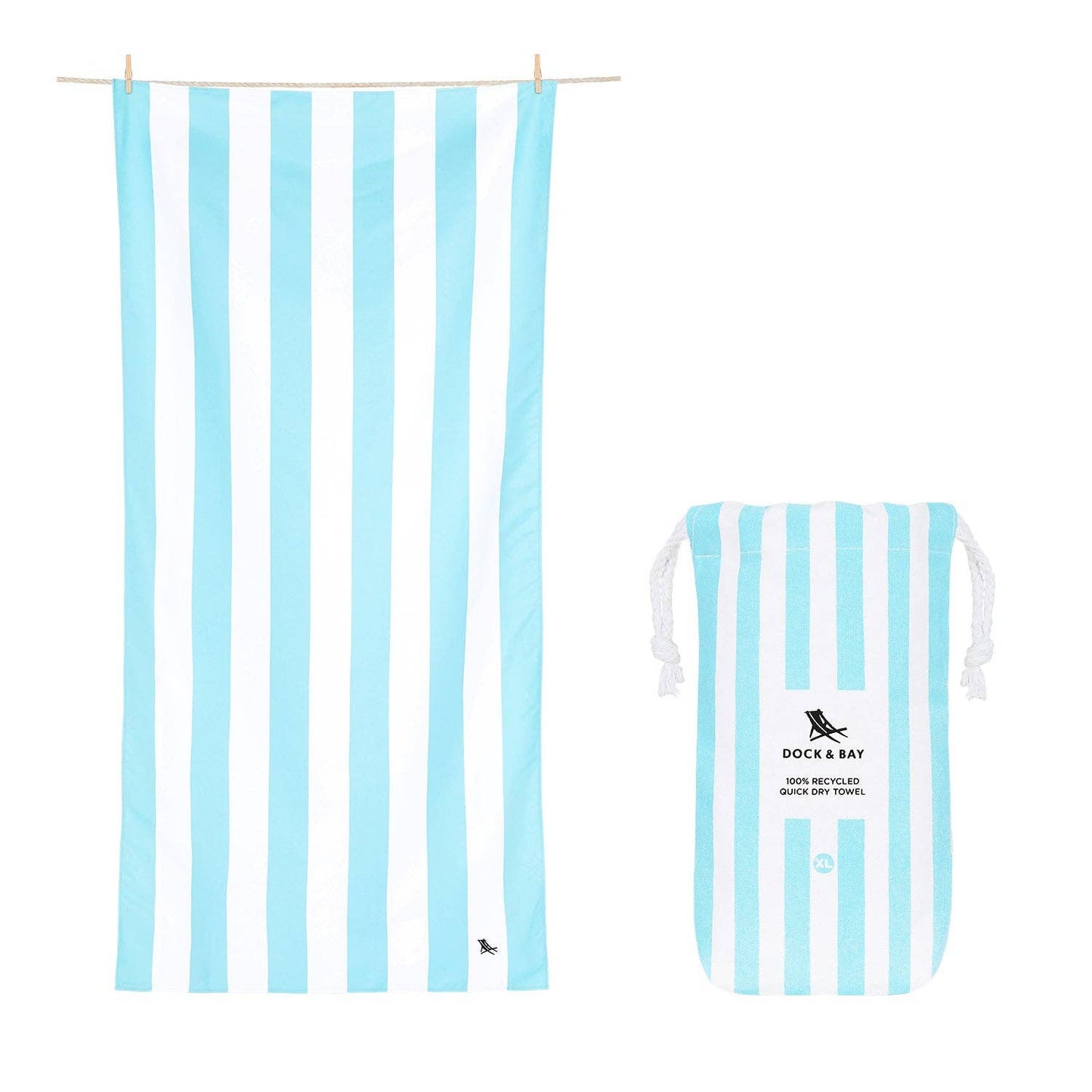 Large Quick Dry Towels - Tulum Blue