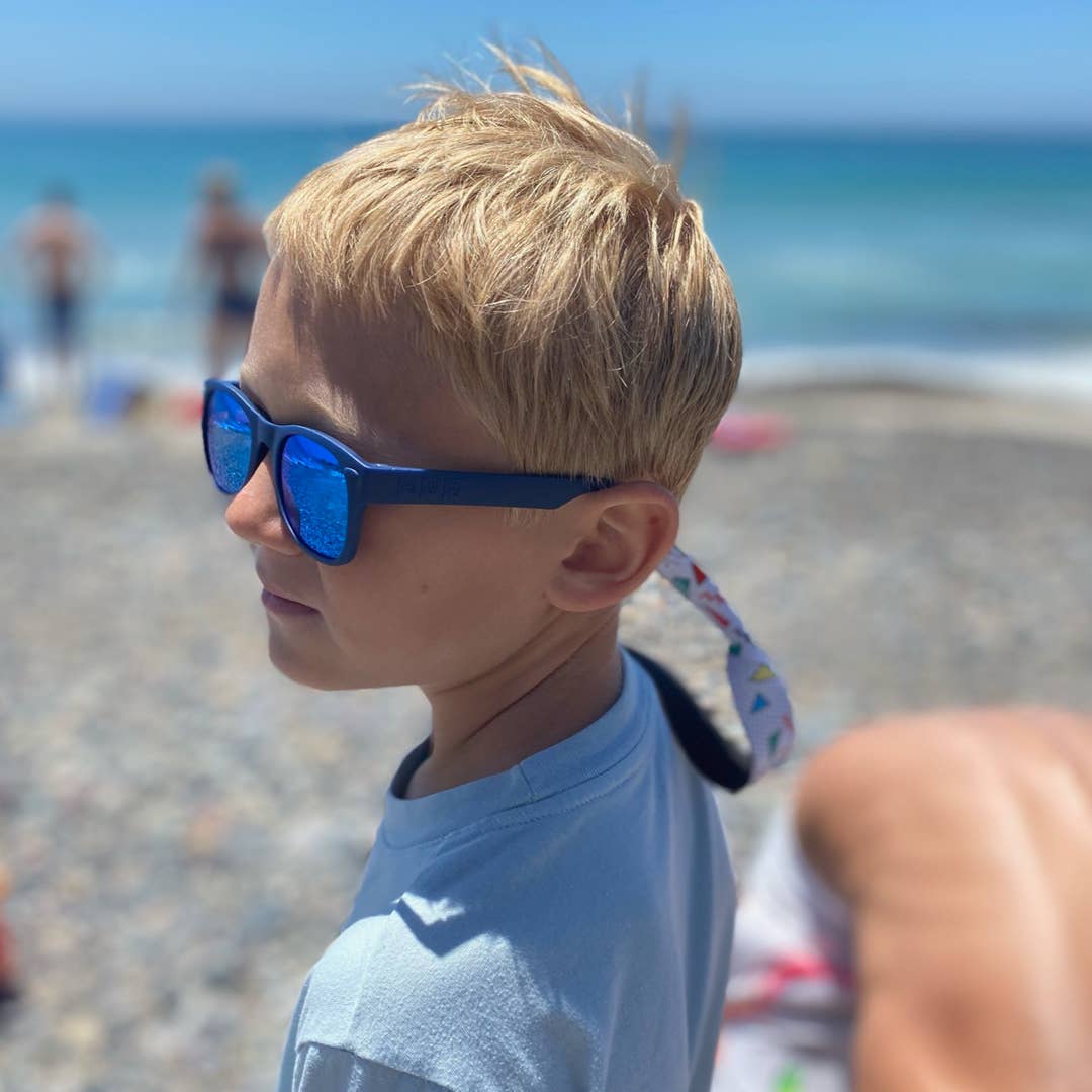 Navy Sunglasses: Grey Polarized Lens / Baby (Ages 0-2)
