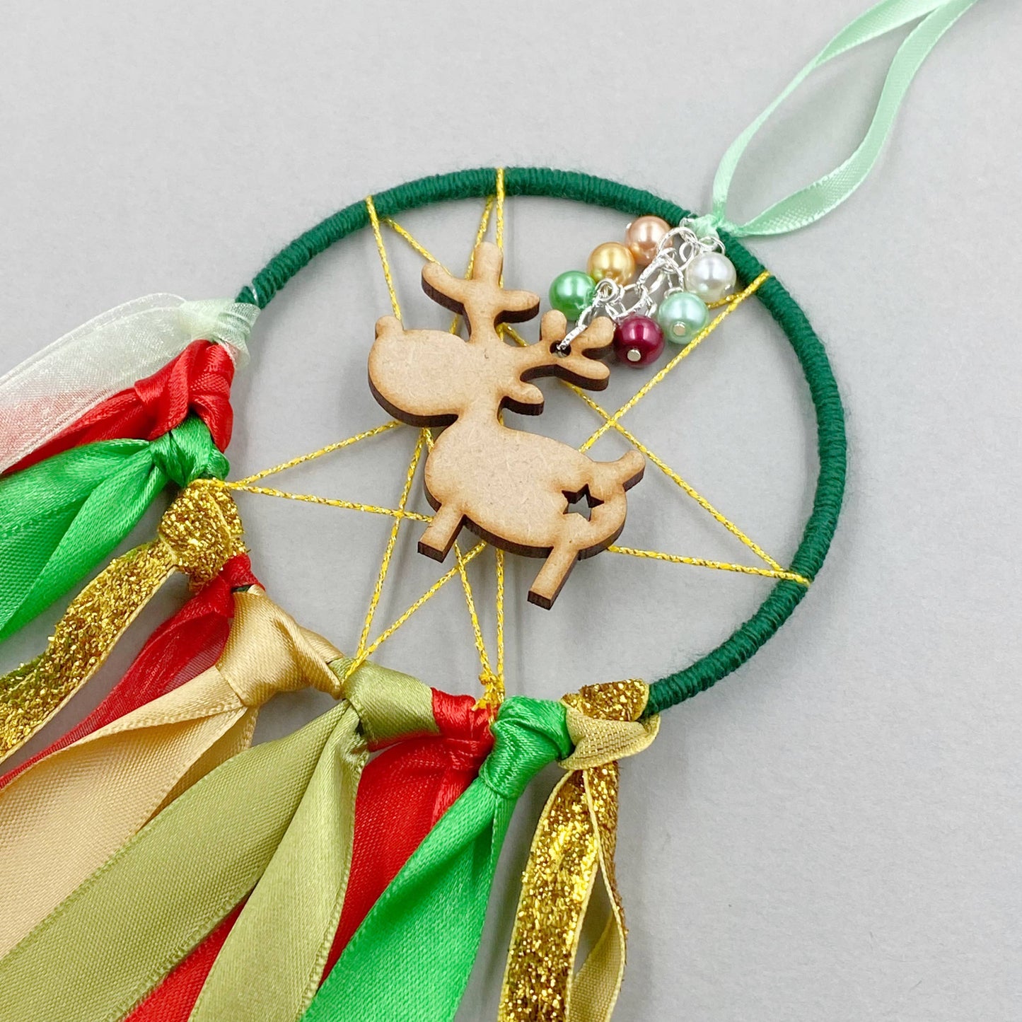 Reindeer Wishes Dreamcatcher Hoop Craft Kit for Children (C