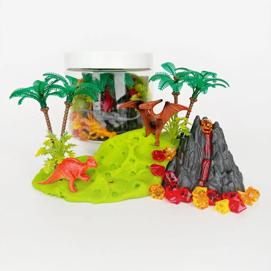 Dinosaur Volcano (Watersmellon) Dough-To-Go Play Kit