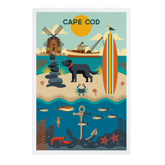 PREMIUM POSTCARDS Cape Cod, Beach Geometric