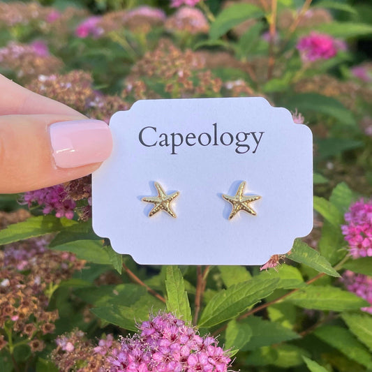 Starfish Earrings: Gold