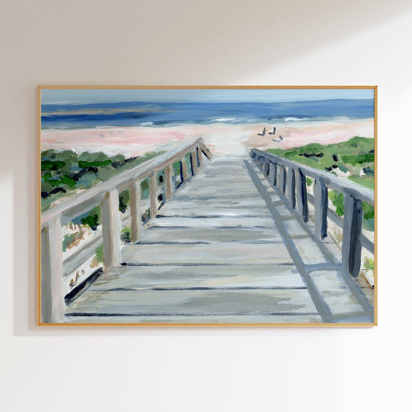 Beach Boardwalk, Unframed Print on Canvas: 8 x 10